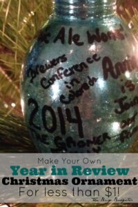 Our Family's Yearly Christmas Ornament DIY.