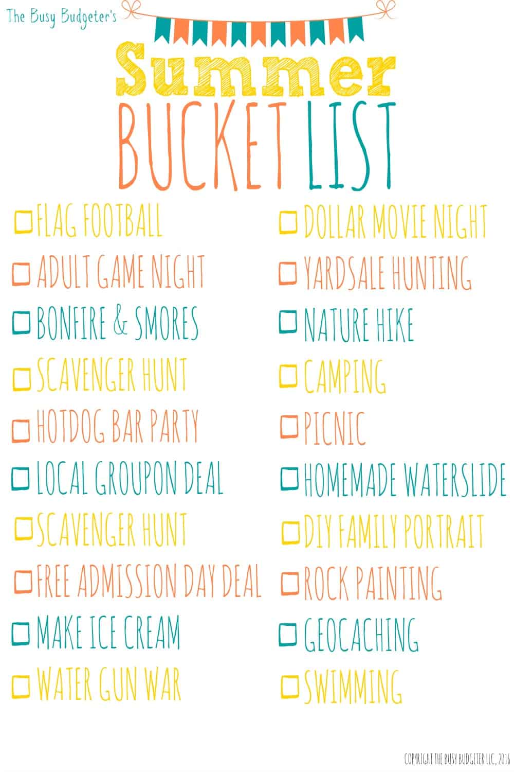 Cheap Summer To Do List Cheap and Unique Summer Bucket List